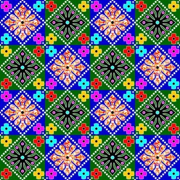 Seamless geometric pattern with geometric shapes Stock Illustration