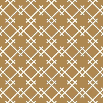 Seamless geometric pattern in golden and white. Stock Illustration