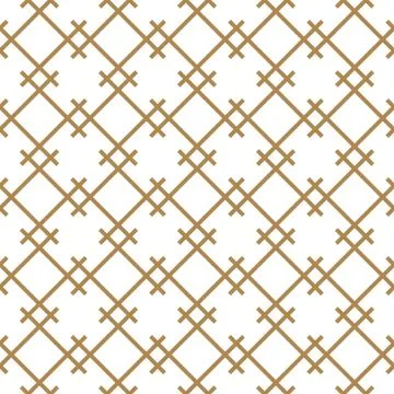 Seamless geometric pattern in golden and white. Stock Illustration