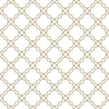 Seamless geometric pattern in golden and white. Illustrazione stock