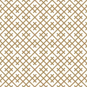 Seamless geometric pattern in golden and white. Stock Illustration