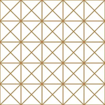 Seamless geometric pattern in golden and white.Japanese style Kumiko. Stock Illustration