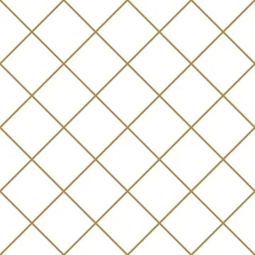 Seamless geometric pattern in golden and white.Japanese style Kumiko. Stock Illustration