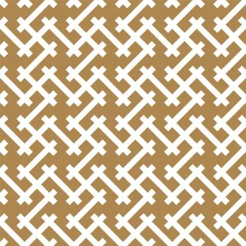 Seamless geometric pattern in golden and white.Japanese style Kumiko. Illustrazione stock