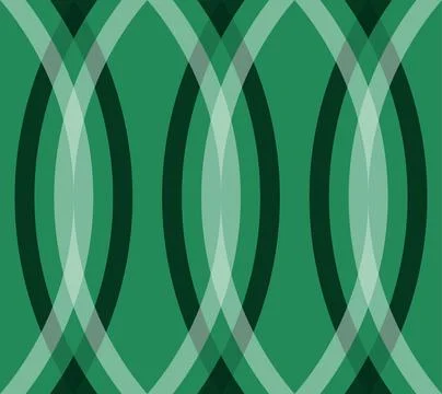 Seamless geometric pattern green arcs Stock Illustration