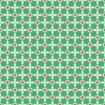 Seamless geometric pattern on a green background Stock Illustration