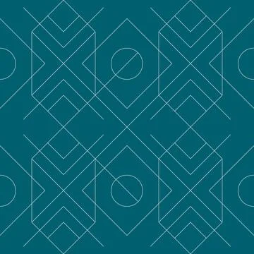 Seamless geometric pattern on green background. Vector seamless pattern. Geom 库存插图