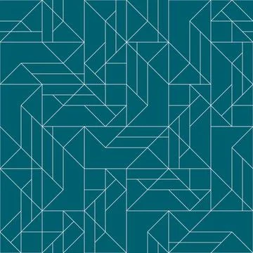 Seamless geometric pattern on green background. Vector seamless pattern. Geom 库存插图