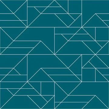 Seamless geometric pattern on green background. Vector seamless pattern. Geom Stock Illustration