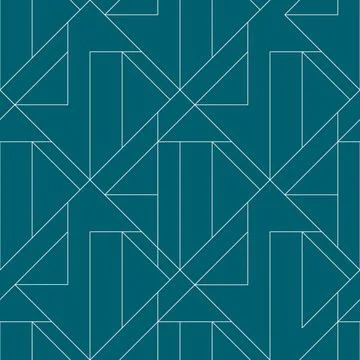 Seamless geometric pattern on green background. Vector seamless pattern. Geom Stock Illustration