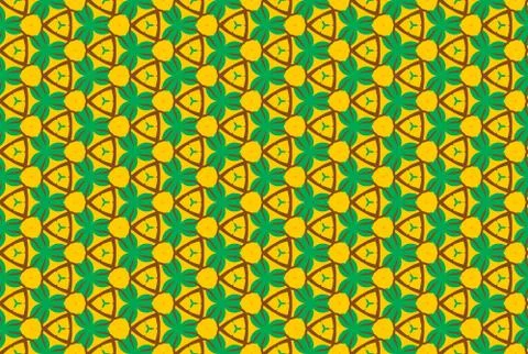Seamless geometric pattern. In green, brown, yellow colors. Stock Illustration