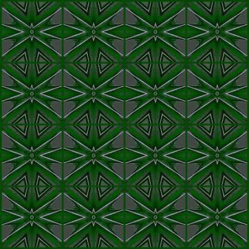 Seamless geometric pattern on a green color Stock Illustration