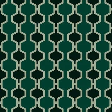 Seamless geometric pattern with green color for wrapping paper in solid style Stock Illustration