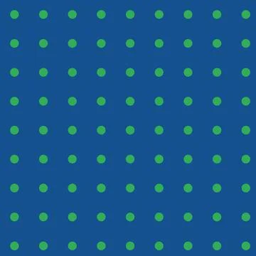 Seamless geometric pattern with green polka dots and diagonal grid on dark .. Ilustração Stock