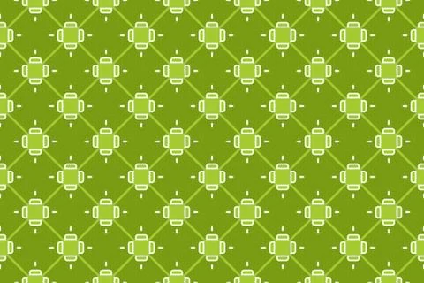 Seamless geometric pattern. In green, white colors. Stock Illustration