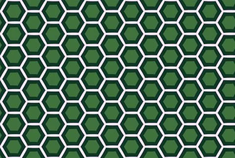 Seamless geometric pattern. In green, white colors. Stock Illustration