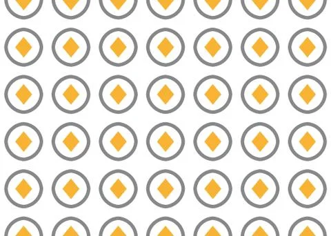 Seamless geometric pattern. In grey and orange colors, white background. Stock Illustration