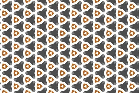 Seamless geometric pattern. In grey, black, brown, white colors. Stock Illustration
