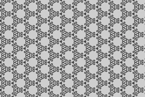 Seamless geometric pattern. In grey, black colors. Stock Illustration