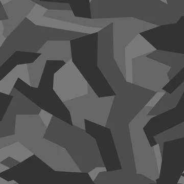 Seamless geometric pattern. Grey camo. Vector Stock Illustration
