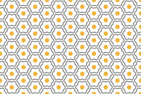 Seamless geometric pattern. In grey, yellow, white colors. Illustrazione stock