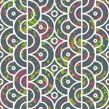 Seamless geometric pattern with half circles Illustrazione stock