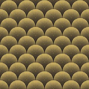 Seamless geometric pattern with halftone gold gradient イラスト素材