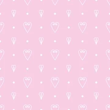 Seamless geometric pattern with hearts Иллюстрация