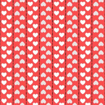 Seamless geometric pattern with hearts.  illustration Stock Illustration