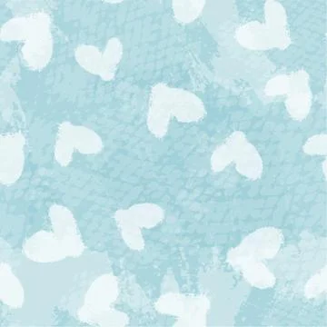 Seamless geometric pattern with hearts. Vector repeating texture Illustrazione stock