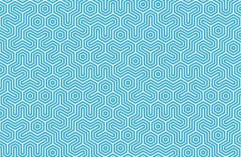 Seamless geometric pattern with hexagons and lines. Irregular structure for Illustrazione stock