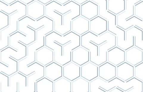 Seamless geometric pattern with hexagons and lines. Irregular structure for Stock Illustration