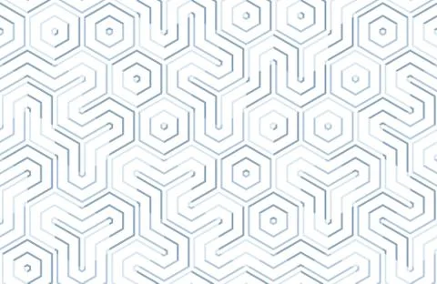 Seamless geometric pattern with hexagons and lines. Irregular structure for Illustrazione stock