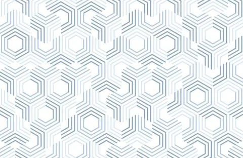 Seamless geometric pattern with hexagons and lines. Irregular structure for Stock Illustration
