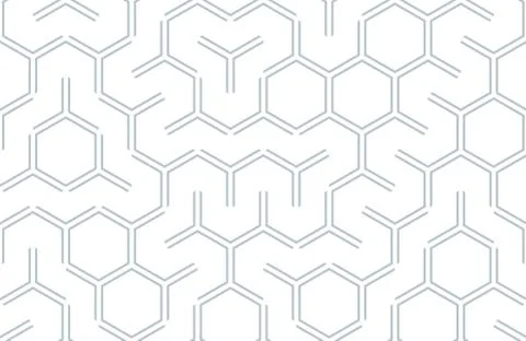Seamless geometric pattern with hexagons and lines. Irregular structure for Stock Illustration