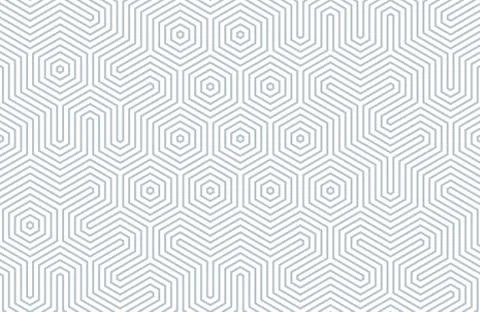 Seamless geometric pattern with hexagons and lines. Irregular structure for Stock Illustration