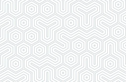 Seamless geometric pattern with hexagons and lines. Irregular structure for Stock Illustration