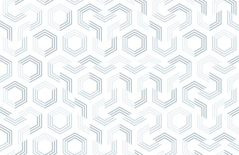 Seamless geometric pattern with hexagons and lines. Irregular structure for Stock Illustration