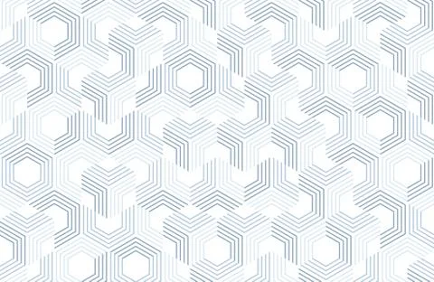 Seamless geometric pattern with hexagons and lines. Irregular structure for Stock Illustration
