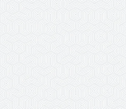 Seamless geometric pattern with hexagons and lines. Irregular structure for Stock Illustration