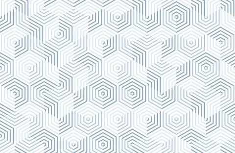 Seamless geometric pattern with hexagons and lines. Irregular structure for Stock Illustration