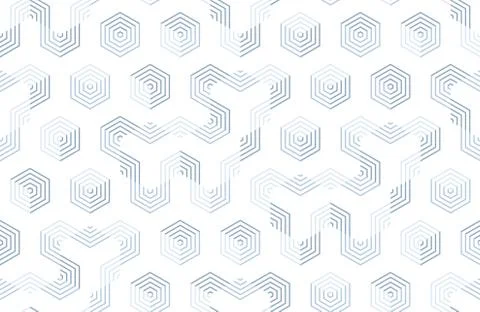 Seamless geometric pattern with hexagons and lines. Irregular structure for Stock Illustration