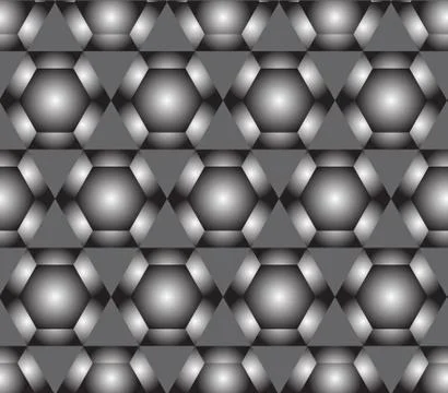 Seamless geometric pattern with hexagons Stock Illustration