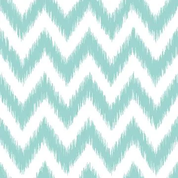 Seamless geometric pattern, ikat fabric style. Stock Illustration