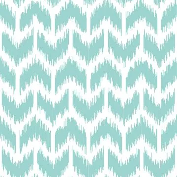 Seamless geometric pattern, ikat fabric style. Stock Illustration