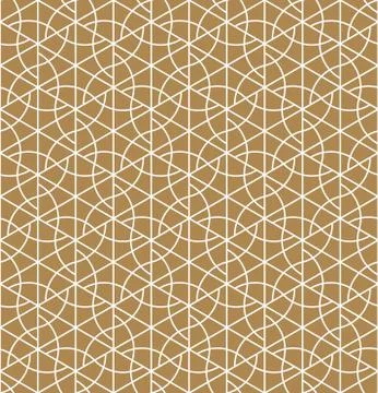 Seamless geometric pattern inspired by Japanese Kumiko ornament. Stock Illustration