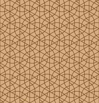 Seamless geometric pattern inspired by Japanese Kumiko ornament. Stock Illustration
