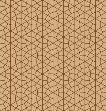 Seamless geometric pattern inspired by Japanese Kumiko ornament. Stock Illustration