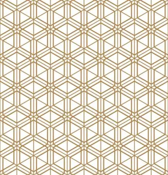 Seamless geometric pattern inspired by Japanese Kumiko ornament. 스톡 일러스트