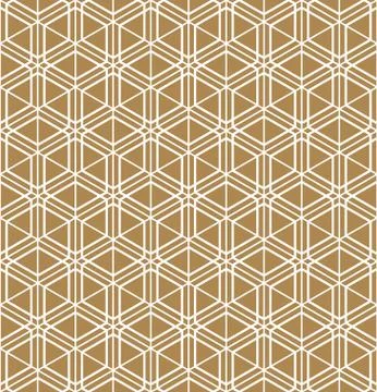 Seamless geometric pattern inspired by Japanese Kumiko ornament. Stock Illustration